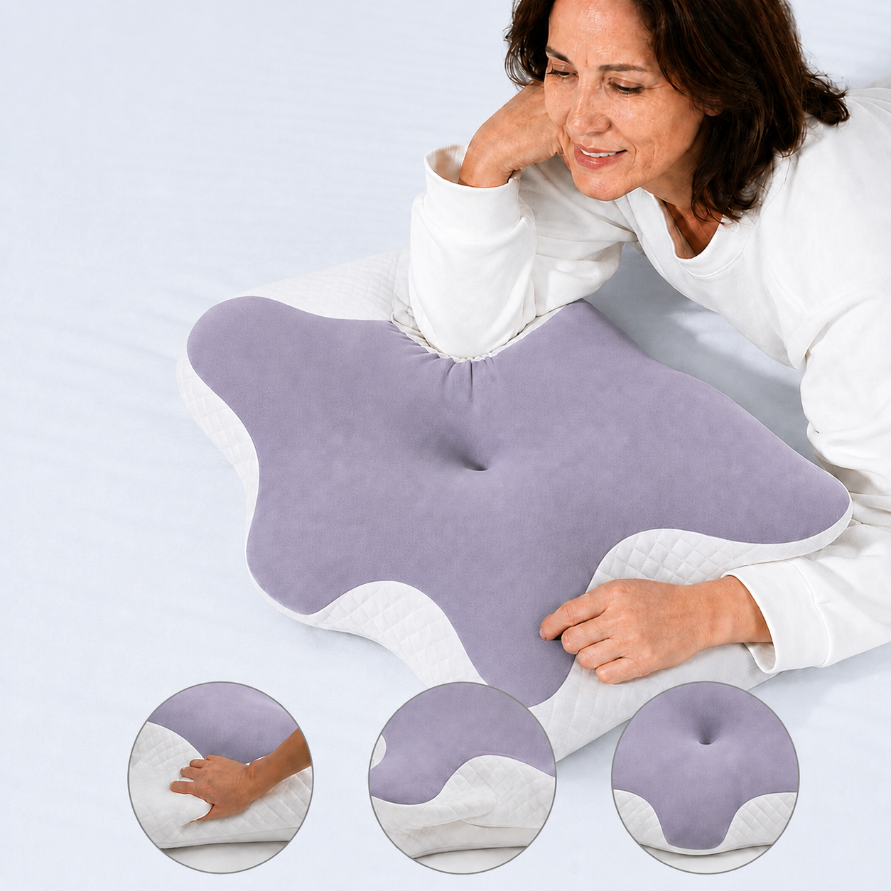 Ergonomic Butterfly Contour Pillow